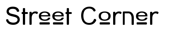 Street Corner font preview